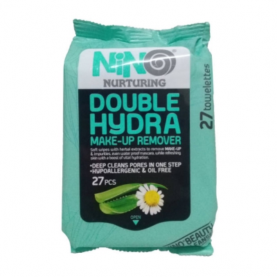 دستمال مرطوب پاک کننده آرایش آبرسان قوی  نینو مدل  double hydra